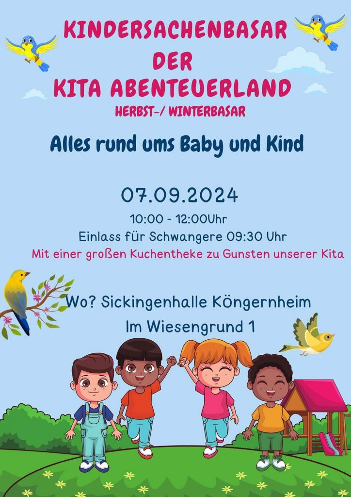 Kita Abenteuerland lädt herzlich zum Herbst-/Winterbasar ein!